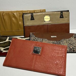 Lot of 5 MICHE Purse Shells Multicolor Red Mustard Yellow, Brown Animal Print